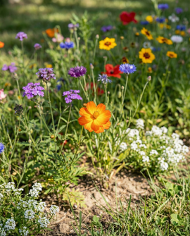 Bloemen voor vlinders zaden eenjarige bloemmix 100m² dekking