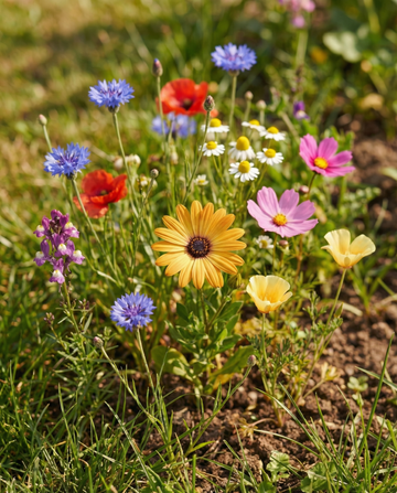 Roadside Wildflower Mix 100 M2 Coverage Sunny Spot – eenjarige bloemenzaden van SeedsChoice