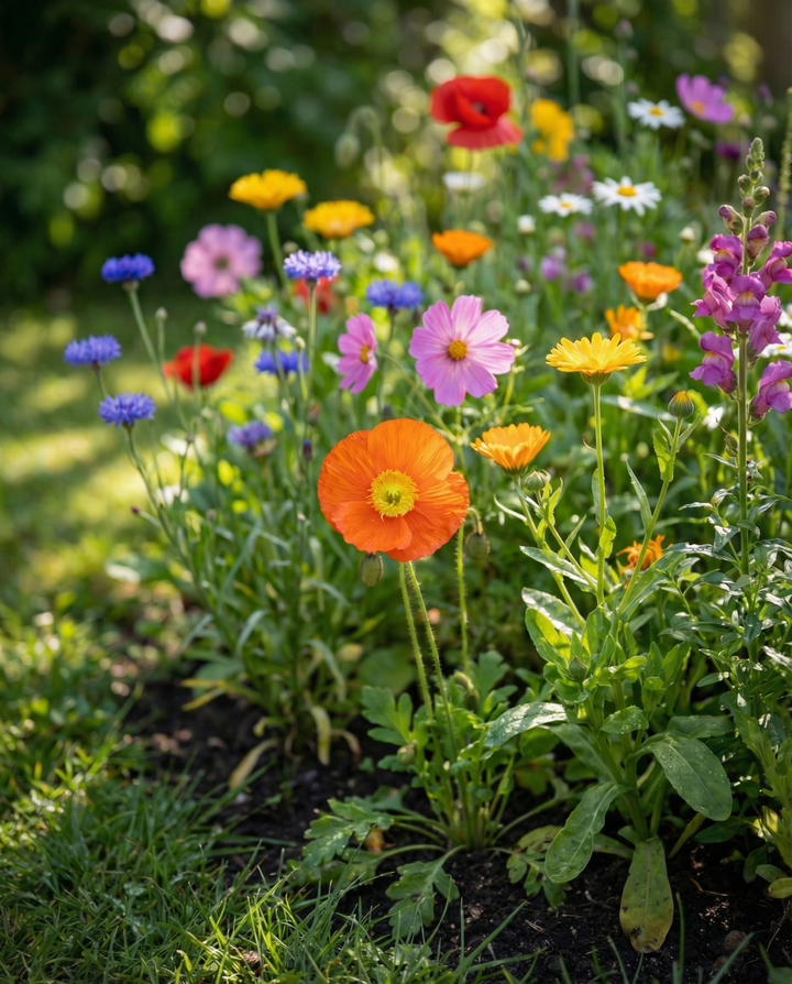 Zomermix 100 m2 dekking 400 g verpakking zaden – eenjarige bloem