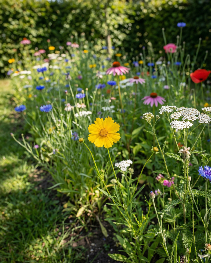 Inheemse wilde bloemen mix bloemenweidemengsel zaden – eenjarige bloem