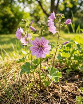 Kaasjeskruid zaden Malva Sylvestris tweejarige bloemmix