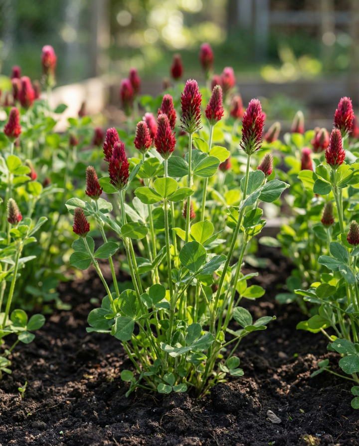 Crimson Clover groenbemester 200g zaden (Trifolium incarnatum) – eenjarige groenbemester